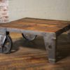 Wood and Steel Coffeetable Cart