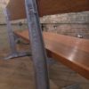 Mahogany & Polished Aluminum Bench