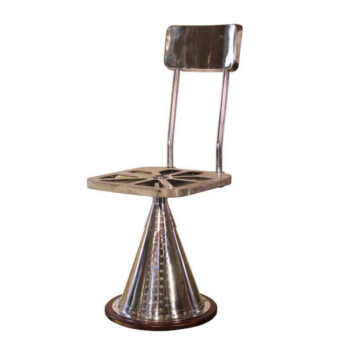 Polished Aluminum Bomber Chair