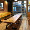 Get Back Inc - Syracuse Restaurant - Swing out Seat Communal Table