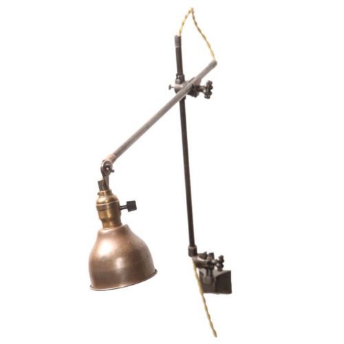 Brass-Shade O.C. White Sconce