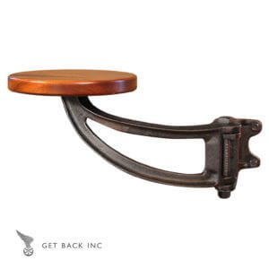 Get Back Inc - Swing out Seat - Finished Mahogany with Black Arm