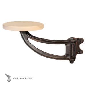 Get Back Inc - Swing out Seat - Raw Poplar with Black Arm