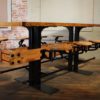 Bar-Height Pub Table with Swing-Out Seats