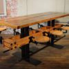 Bar-Height Pub Table with Swing-Out Seats