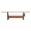 Book-Matched Black Walnut Industrial Crank Table