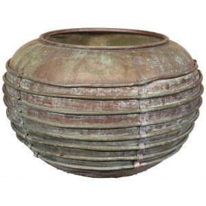 Verdigris Copper Cauldron