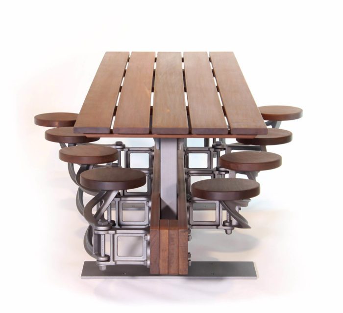 Vintage Industrial IPE Outdoor Table