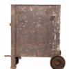 Distressed Industrial Steel Rolling Bar Cart