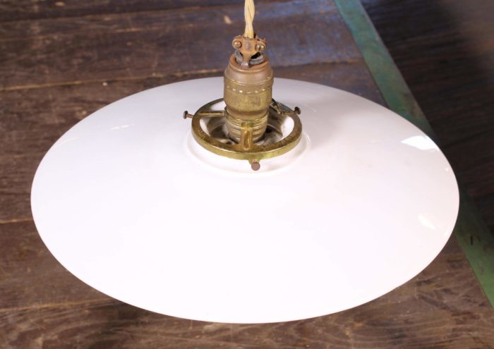 Vintage Milk Glass Double Bulb Pendant