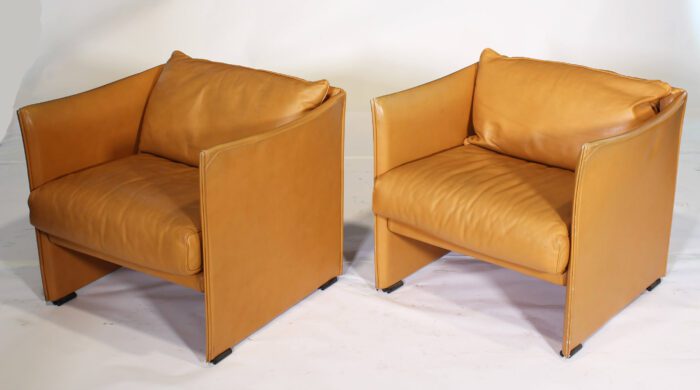 Mario Bellini Leather Armchairs