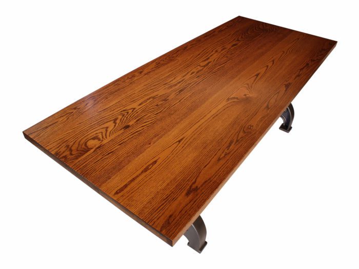 Industrial Dining Table in White Oak