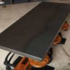 Industrial Steel Top Swing-Out Seat Dining Table