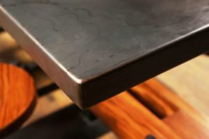 Industrial Steel Top Dining Table