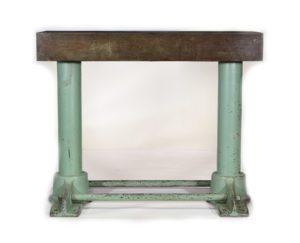 Vintage Industrial Cast Iron Console Table