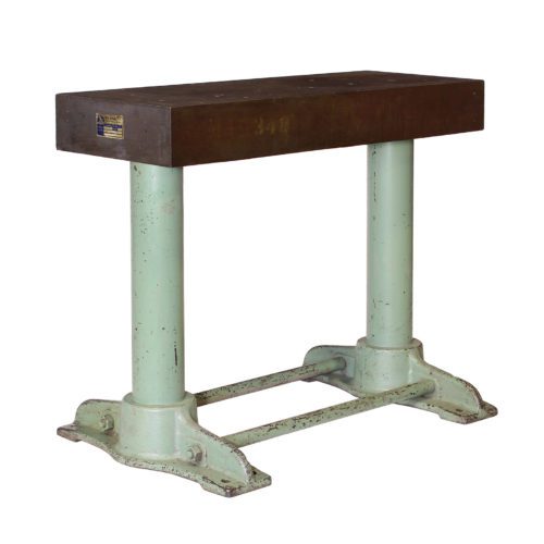 Vintage Industrial Cast Iron Console Table