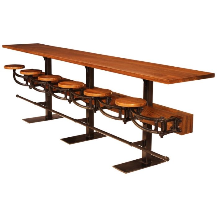 Industrial Bar Height Counter Table