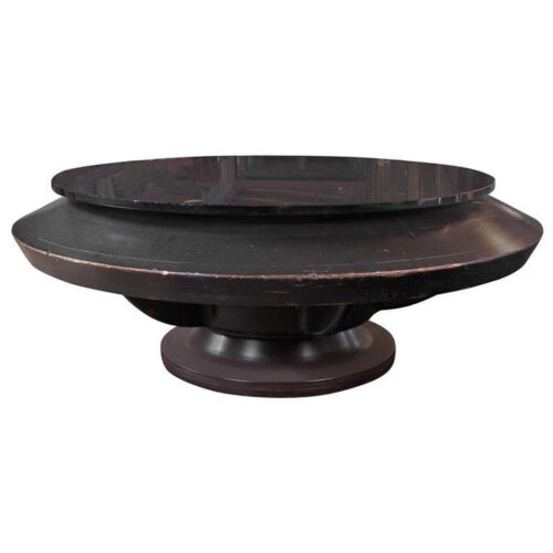 Vintage Industrial Round Wooden Coffee Table