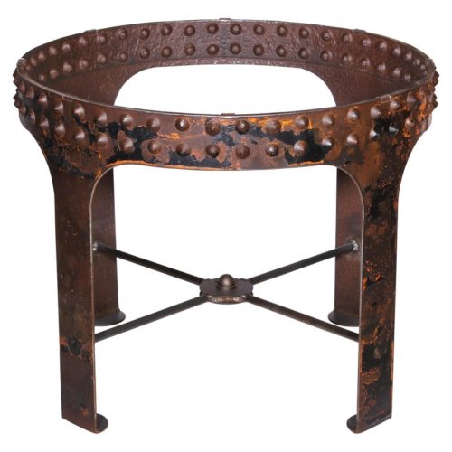 Round Steel Riveted Dining Table Base - SOLD