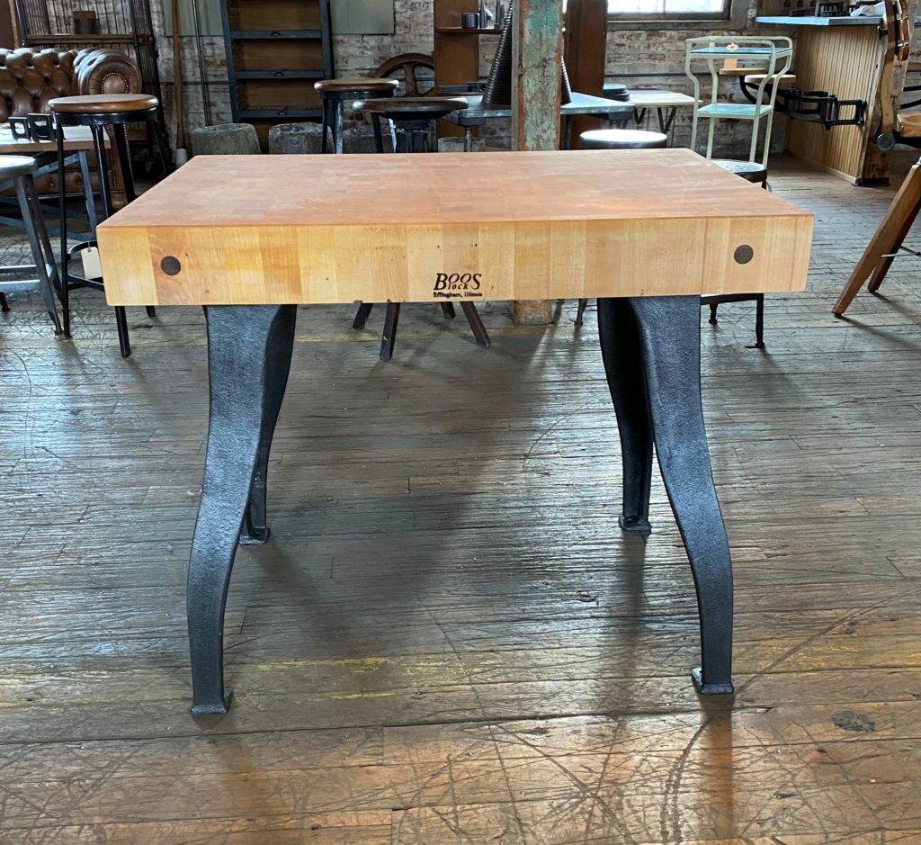 Vintage Industrial Butcher Block Table / Island SOLD Vintage