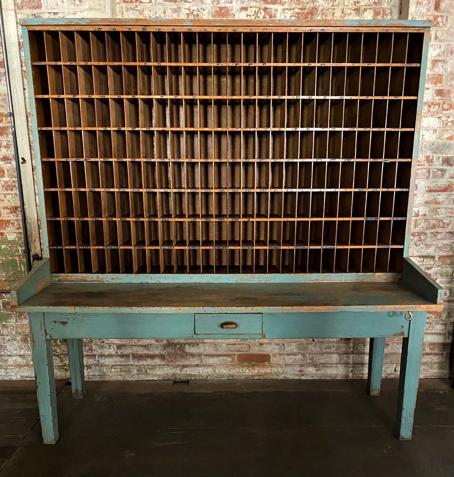 Antique Wood Postal Sorting Desk SOLD Vintage Industrial by Get