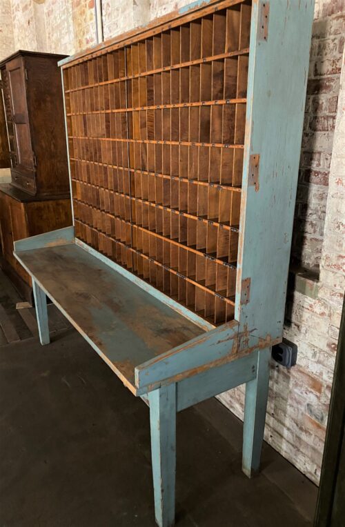Antique Wood Postal Sorting Desk SOLD Vintage Industrial by Get