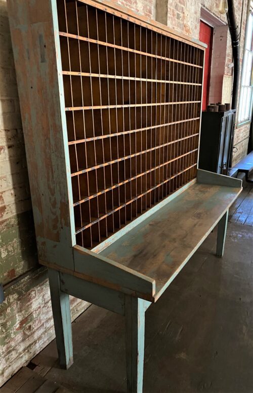 Antique Wood Postal Sorting Desk SOLD Vintage Industrial by Get