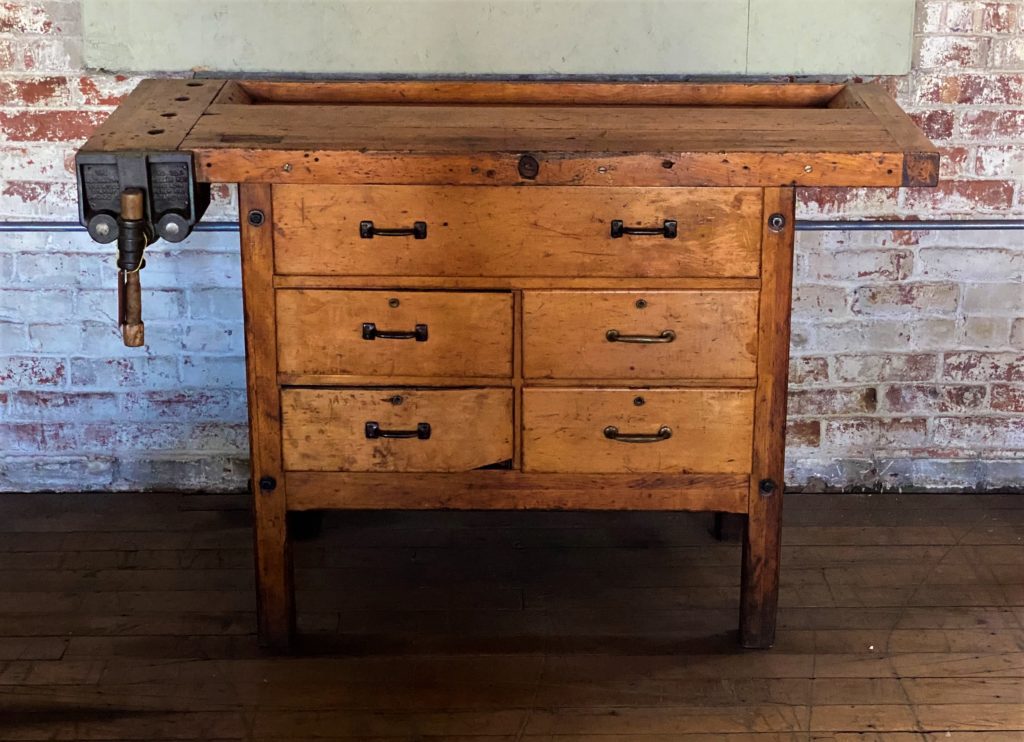 Vintage Woodworking Bench SOLD Vintage Industrial by Get Back, Inc