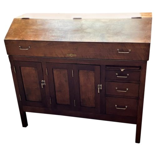 Vintage Industrial Mahogany Cabinet
