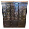 Vintage Industrial Triple Multi-Drawer Card Cabinet