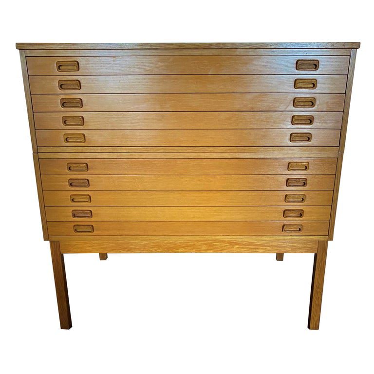 Vintage Oak Flat File Cabinet - SOLD - Vintage Industrial by Get