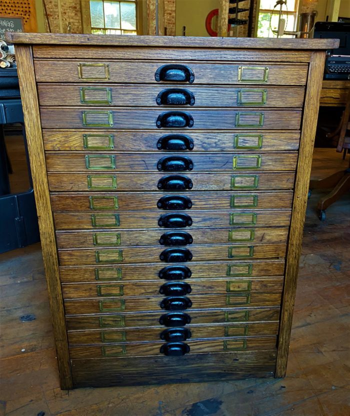 Vintage Flat File Draftsman's Cabinet - Vintage Industrial by Get Back, Inc
