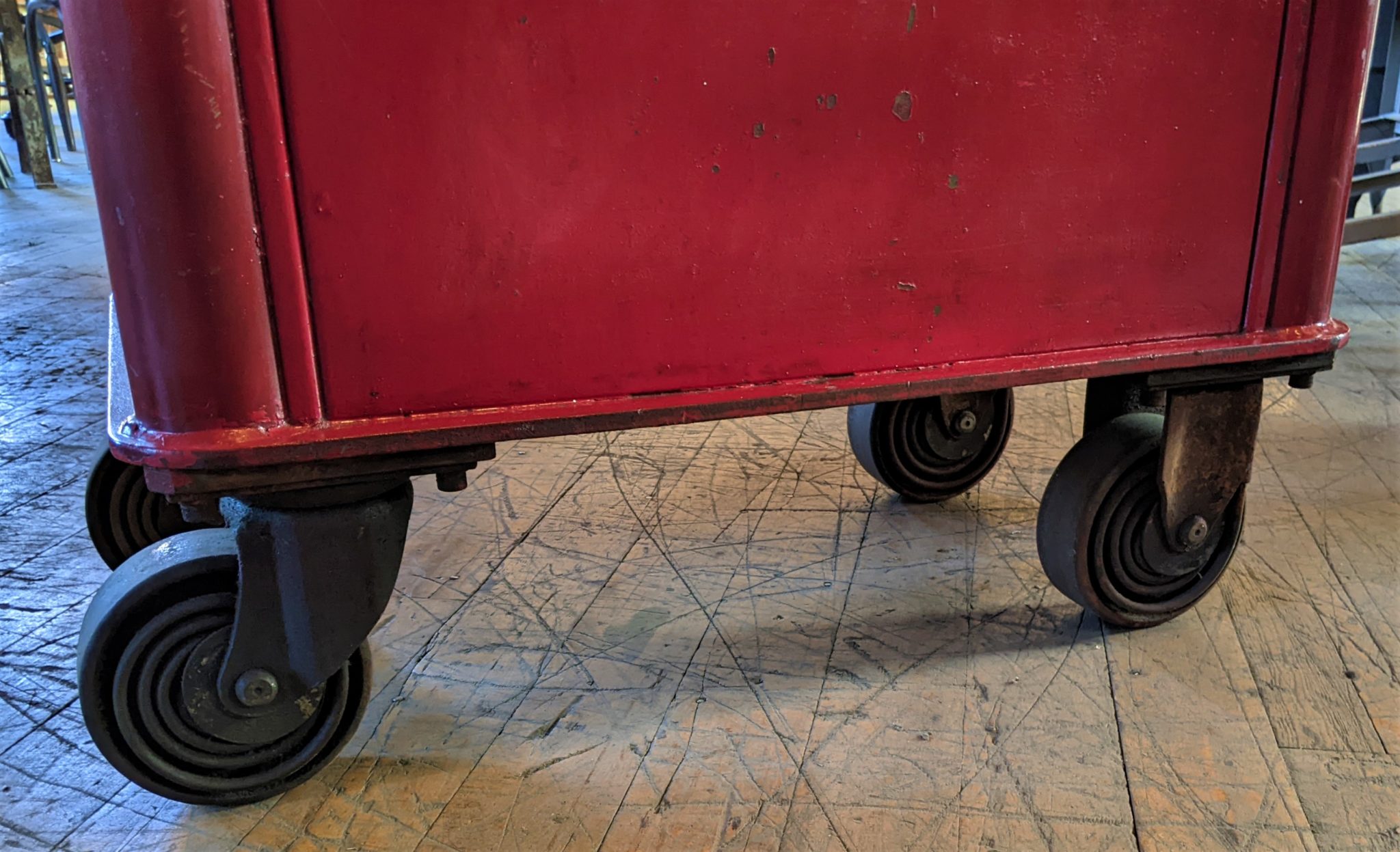 Industrial Red Bar Cart SOLD Vintage Industrial by Get Back, Inc