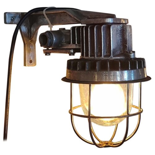 Vintage Industrial Explosion-Proof Wall Sconce with Clear Glass