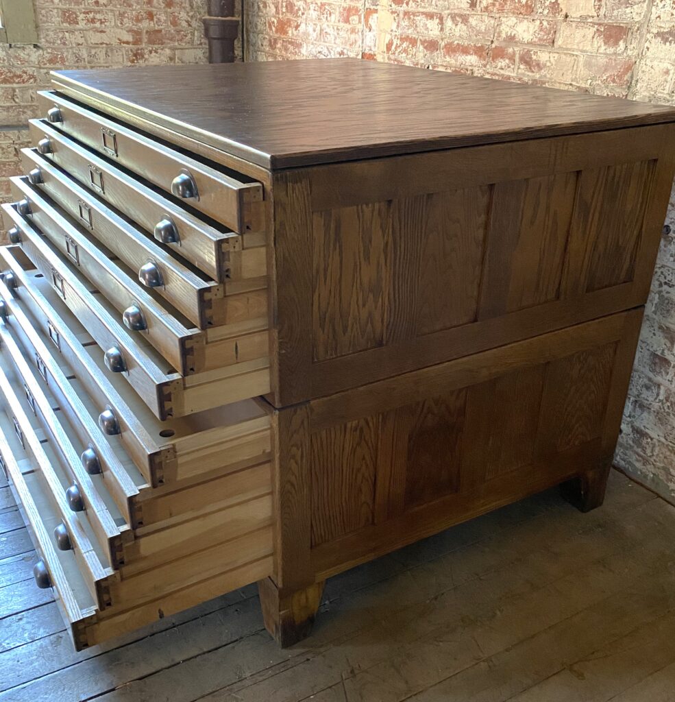 Vintage Oak Flat File SOLD Vintage Industrial by Get Back, Inc