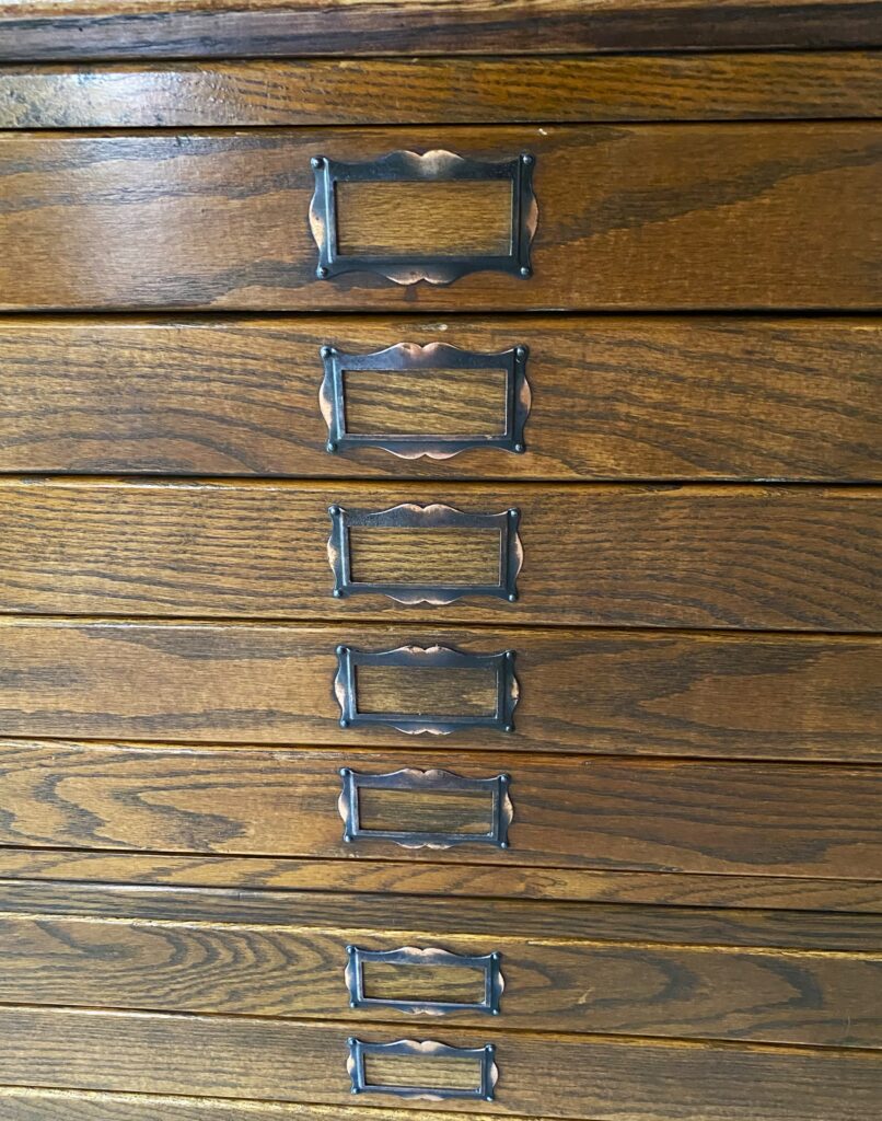 Vintage Oak Flat File SOLD Vintage Industrial by Get Back, Inc