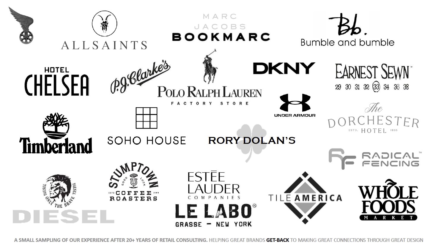 retail logos and commercial brands who use the vintage-industrial look