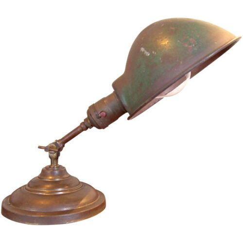 Antique Industrial Brass Desk / Task Lamp
