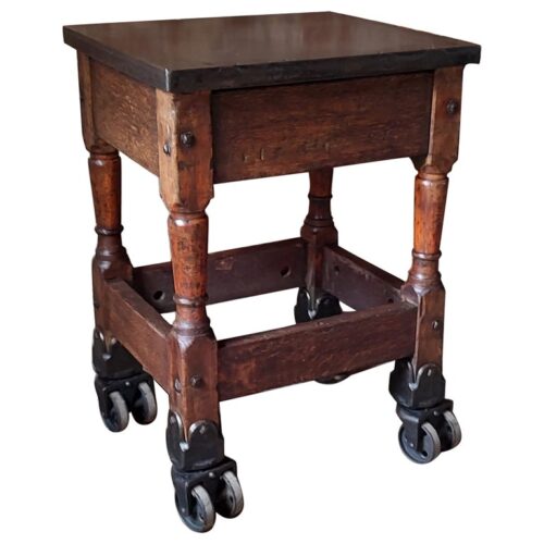 Antique Rolling Bar Cart / Island / Table