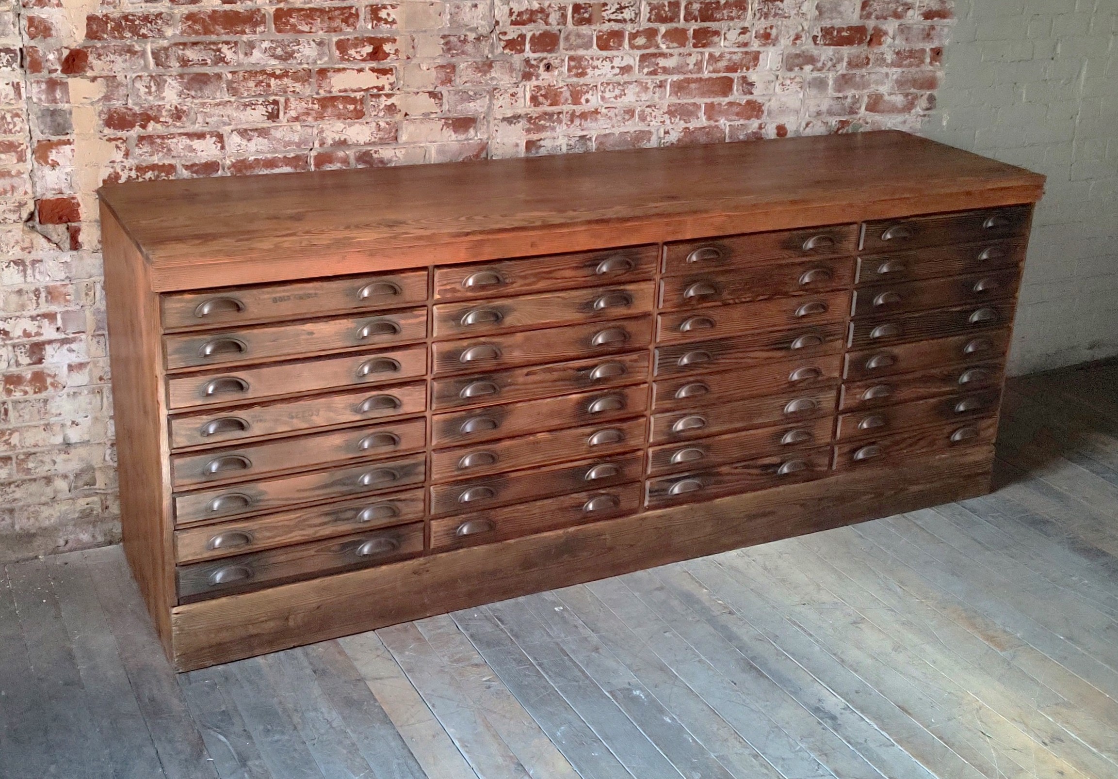 Vintage Multi-Drawer Cabinet, Country Store Hardware Storage