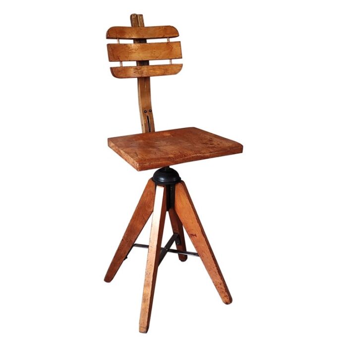 Antique Drafting Stool by Cook of Cambridge, MA