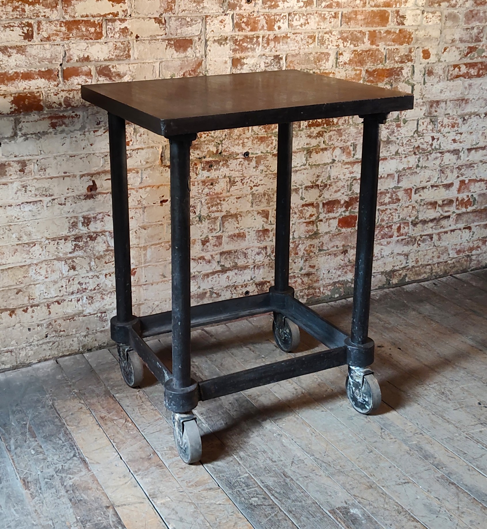 Vintage Industrial Steel Bar Cart