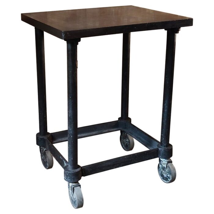 Vintage Industrial Steel Bar Cart