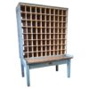 Vintage 80 Bottle Wine Rack / Mail Sorting Desk