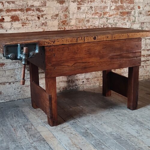 Vintage Primitive Carpenter's Workbench