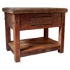 Vintage Marble Top Display Table / Kitchen Island