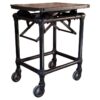 Vintage Adjustable Steel Bar Cart / Display Island