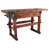 Vintage Industrial Workbench with Drawer & Morgan Vise