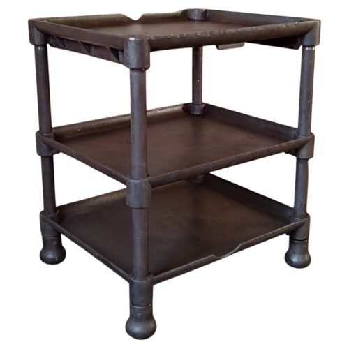 Antique Industrial Cast Iron Three-Tier Table