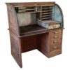 Antique Industrial Steel Roll Top Desk